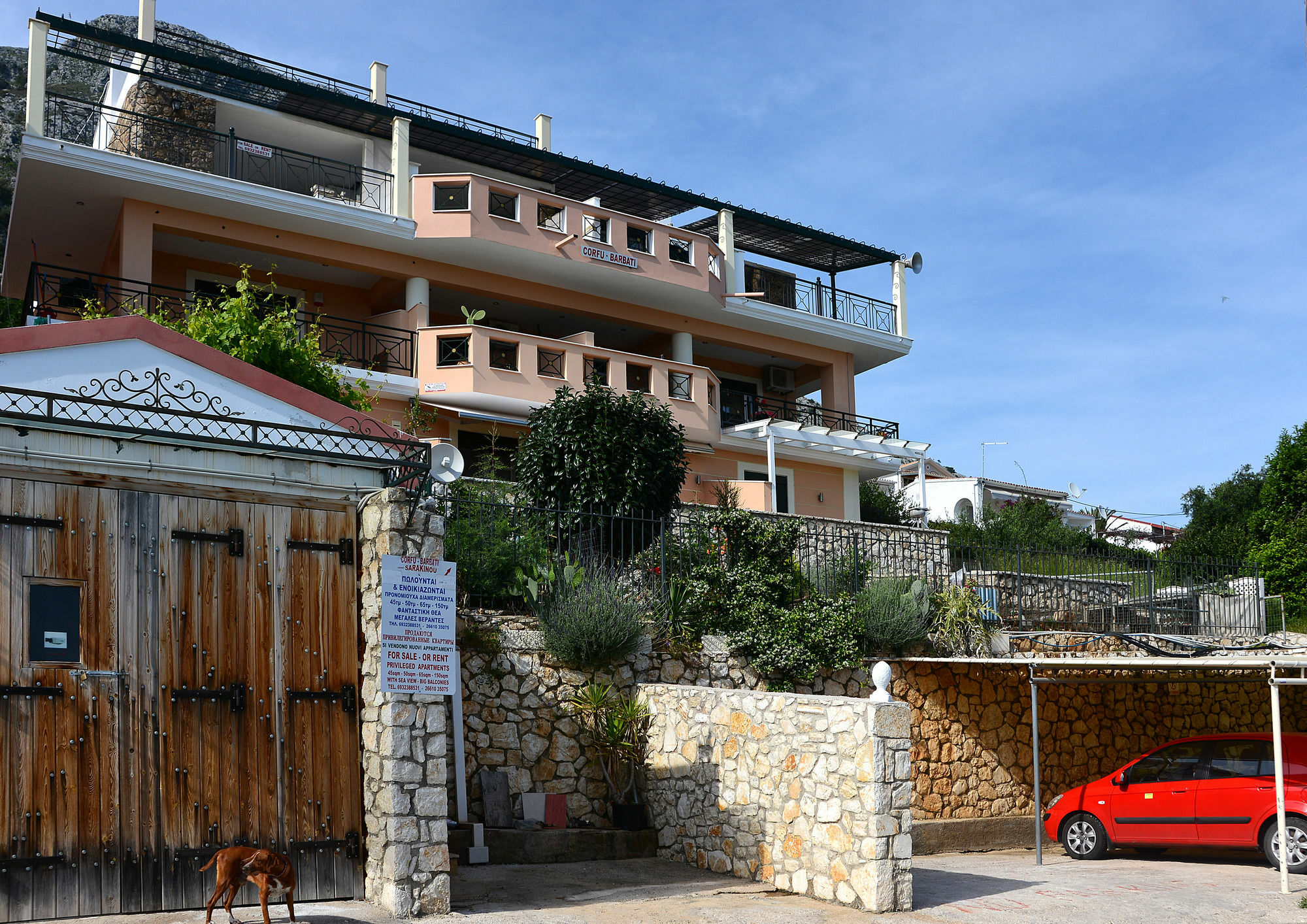 Sarakinos Apartments Barbati Bagian luar foto